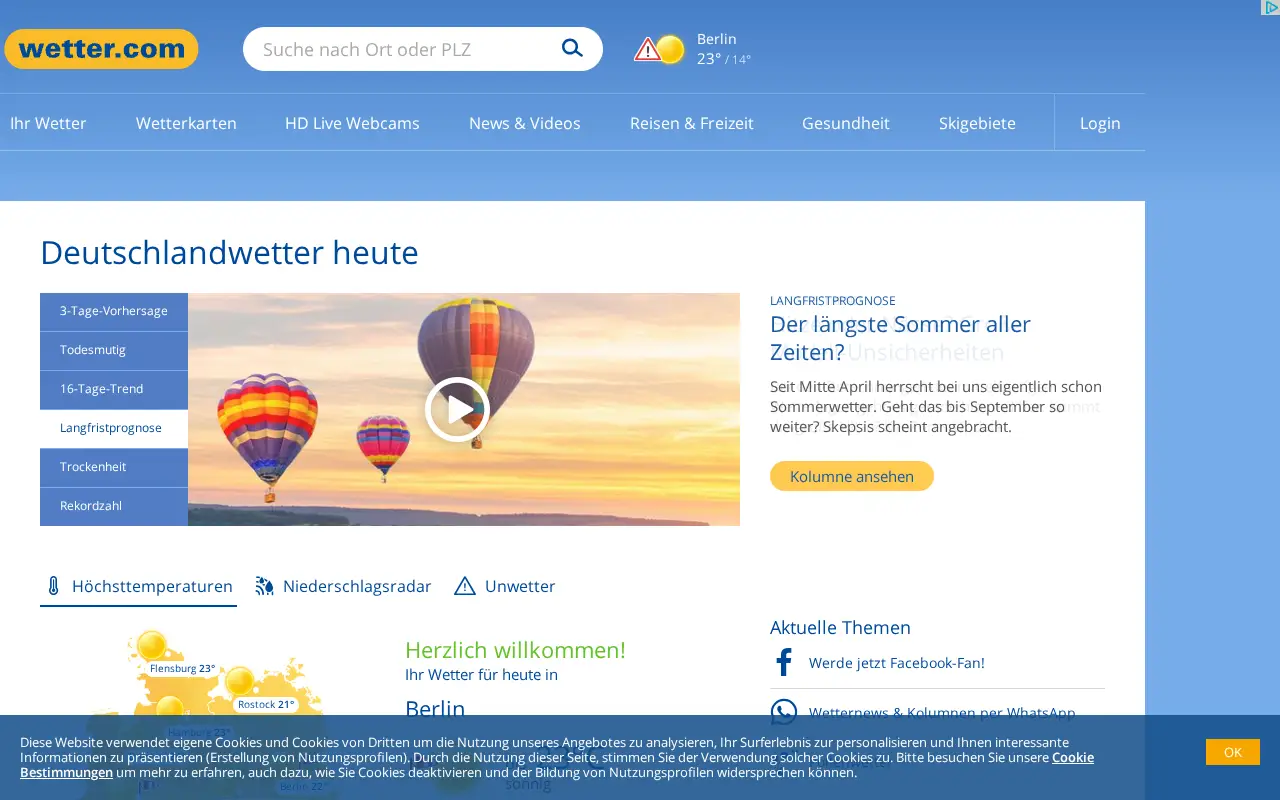 wetter.com in 2018