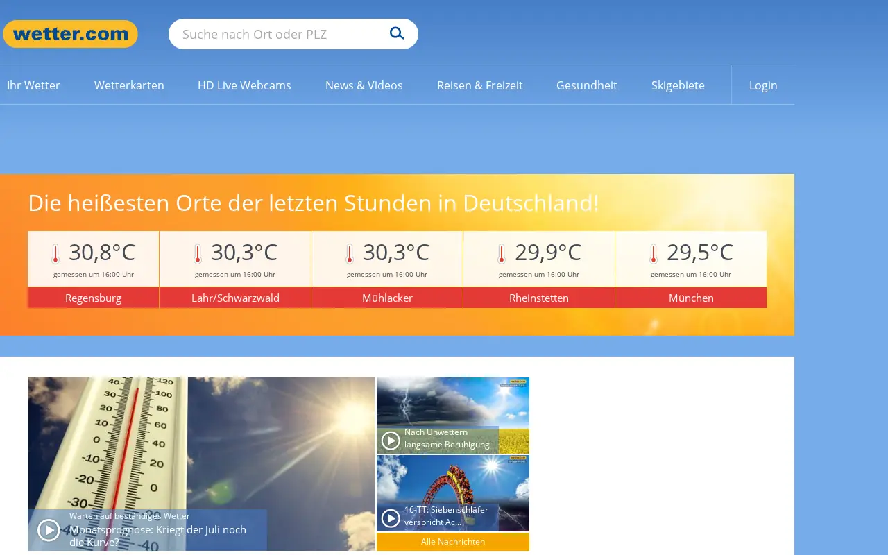 wetter.com in 2020