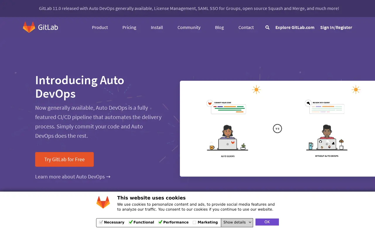 gitlab.com on July 1, 2018