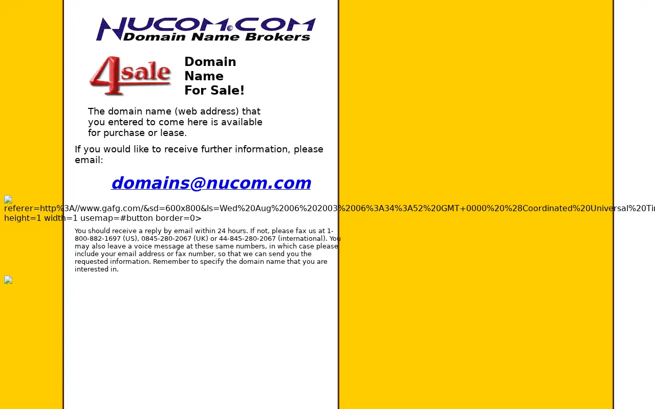 gafg.com on August 12, 2003