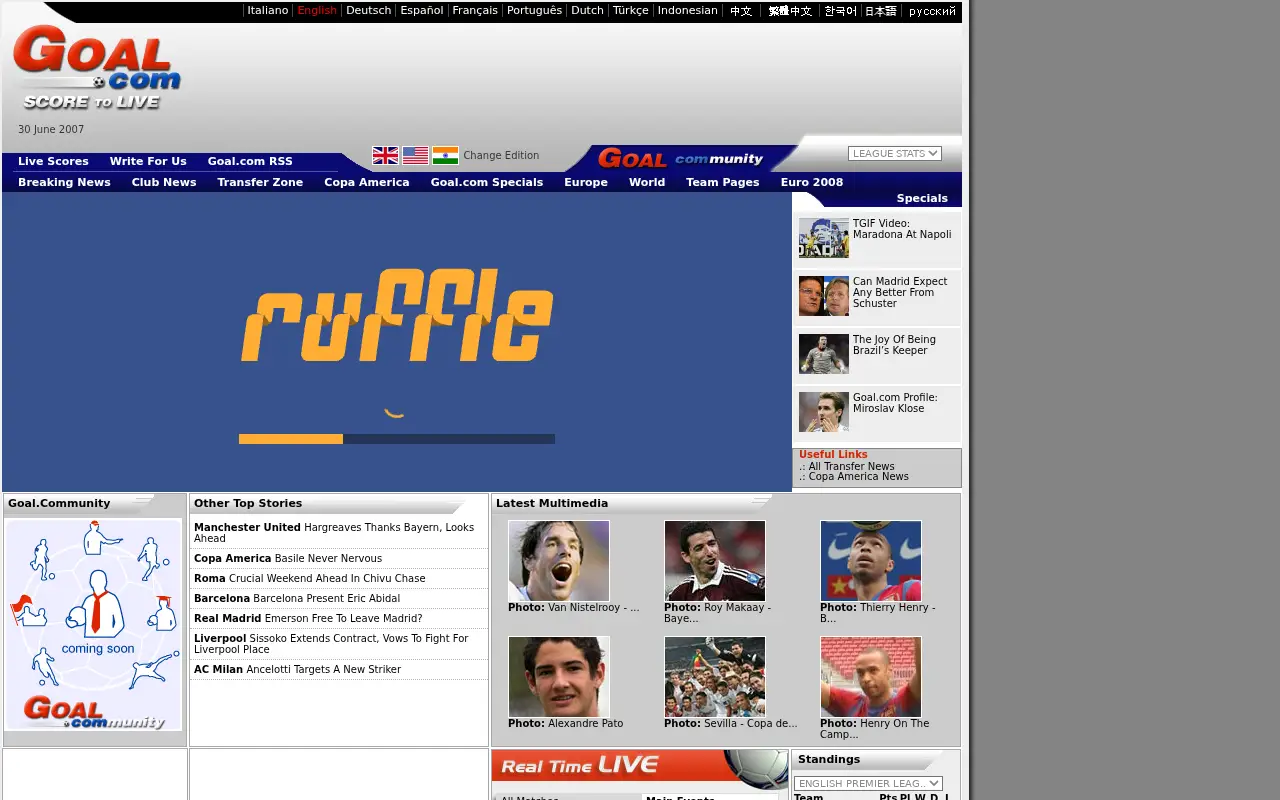 goal.com in 2007