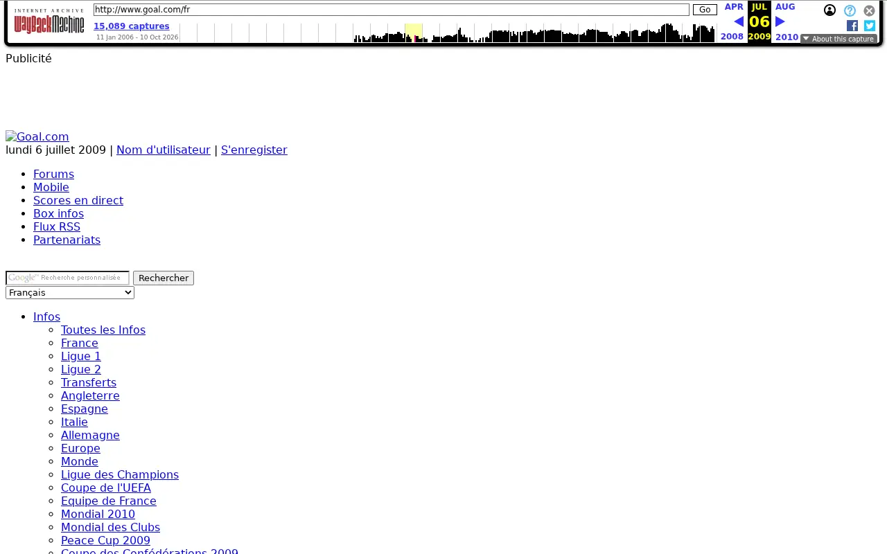 goal.com in 2009