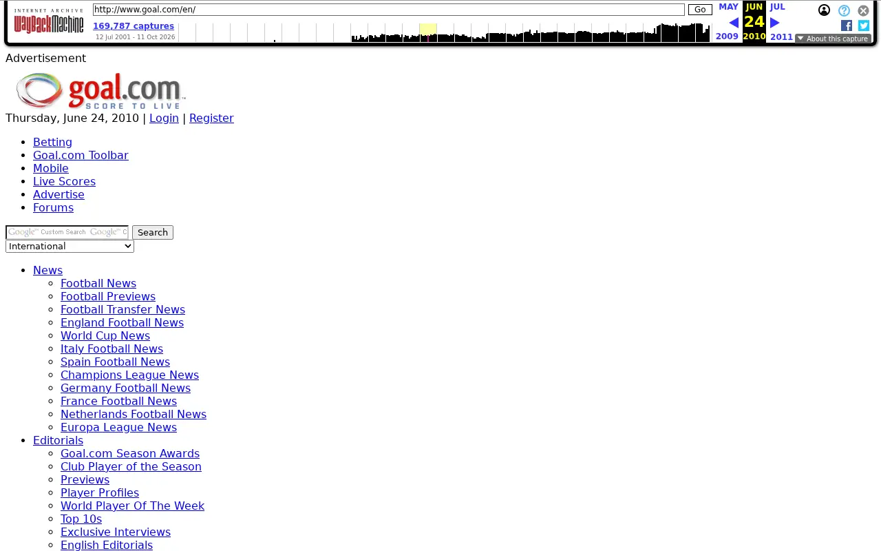 goal.com in 2010