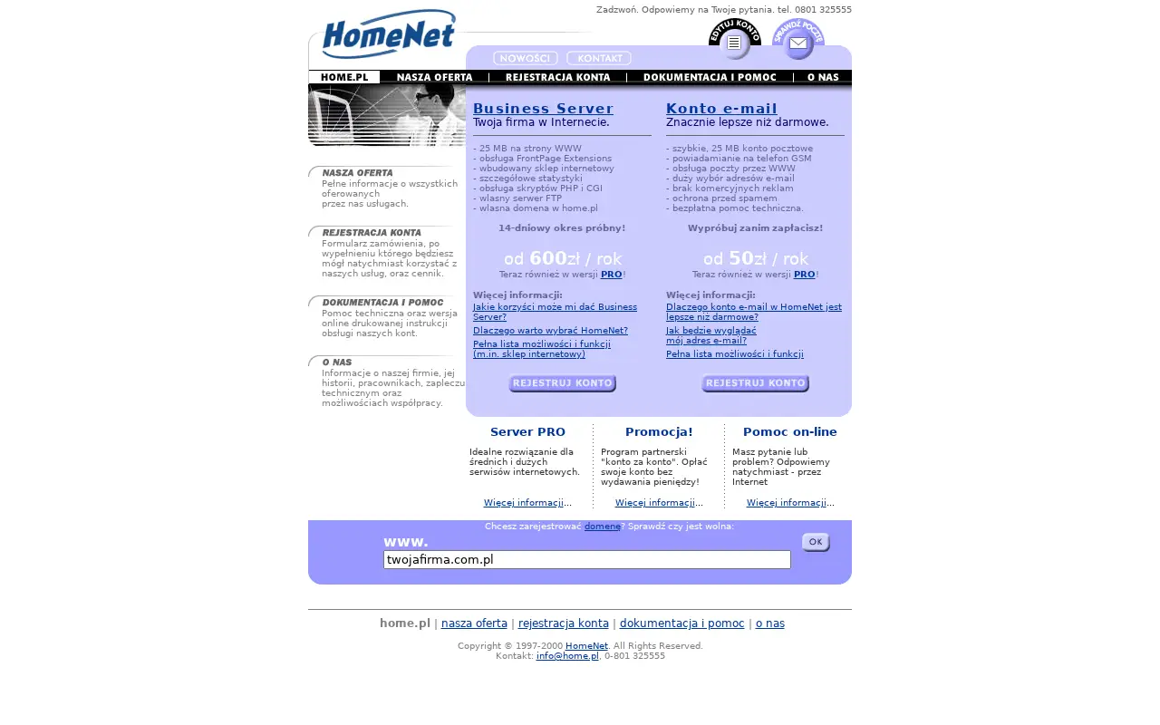 home.pl in 2000
