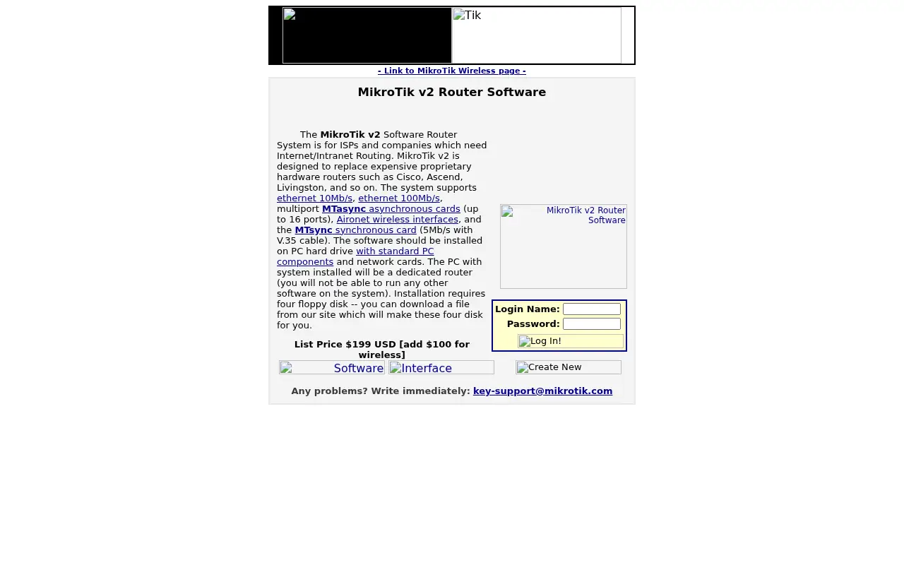 mikrotik.com in 1999
