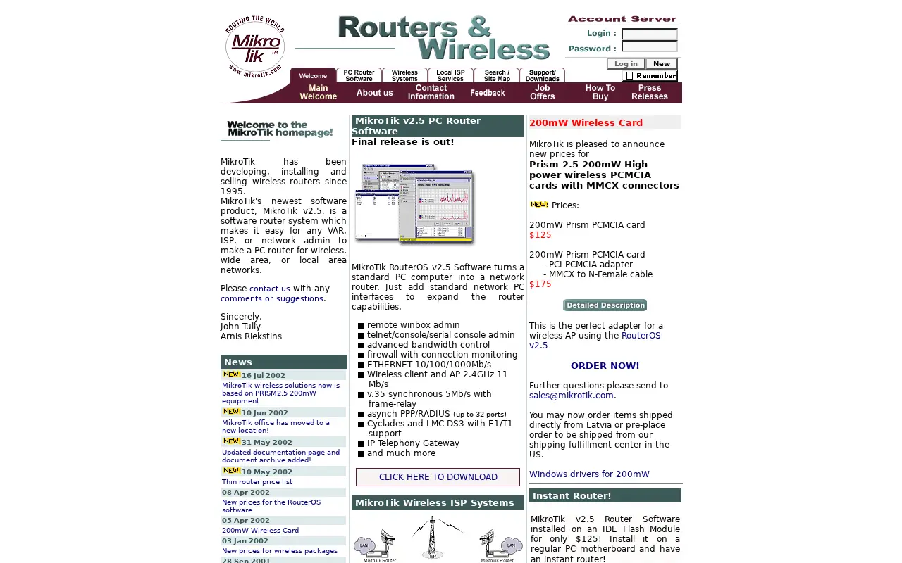 mikrotik.com in 2002