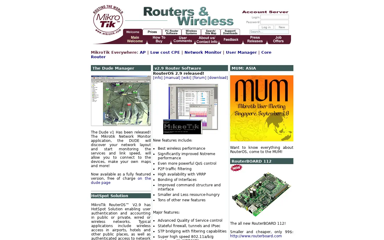 mikrotik.com in 2006