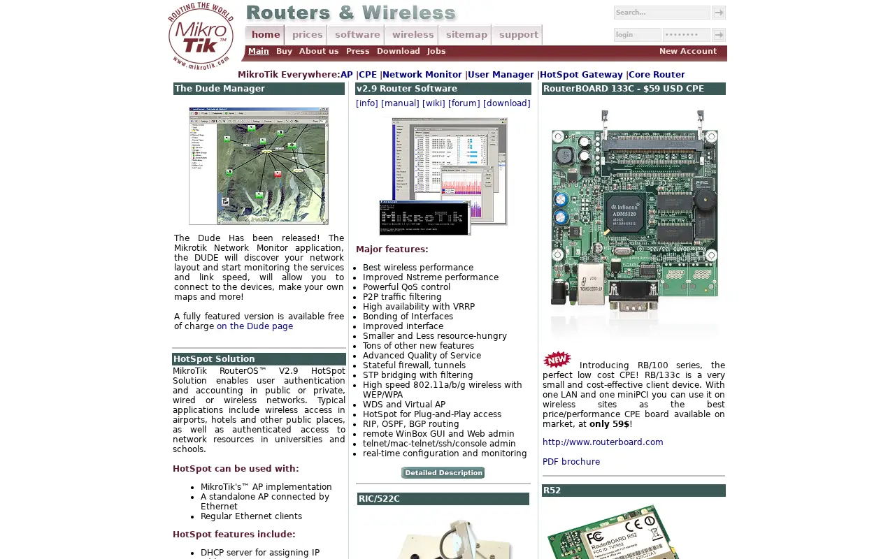 mikrotik.com in 2007