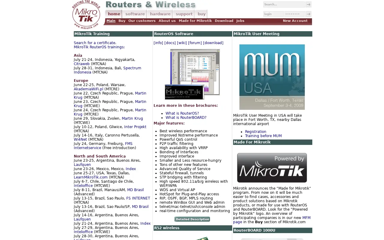 mikrotik.com in 2009
