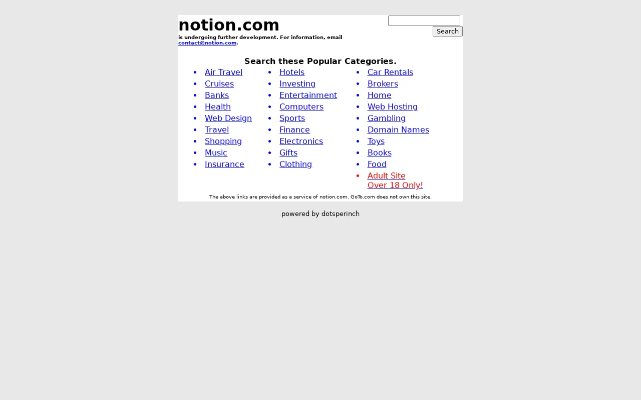 notion.com in 2001