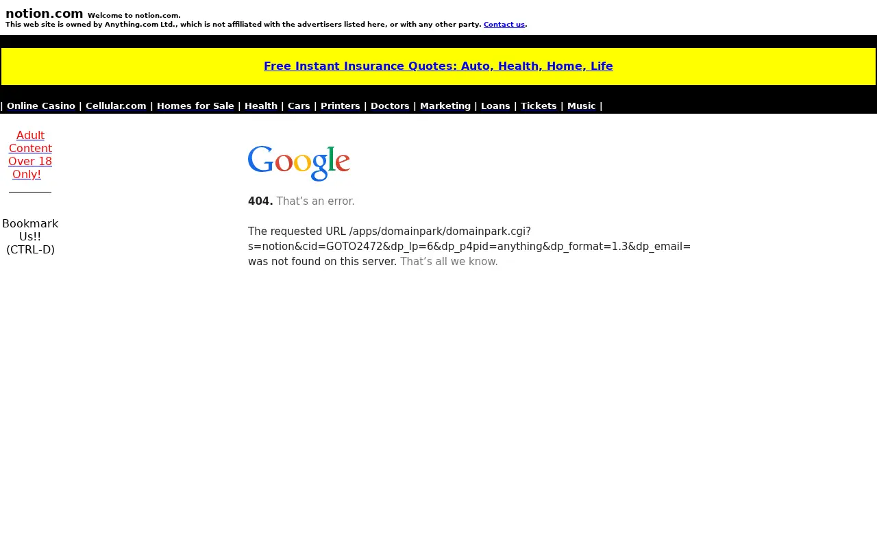 notion.com in 2003