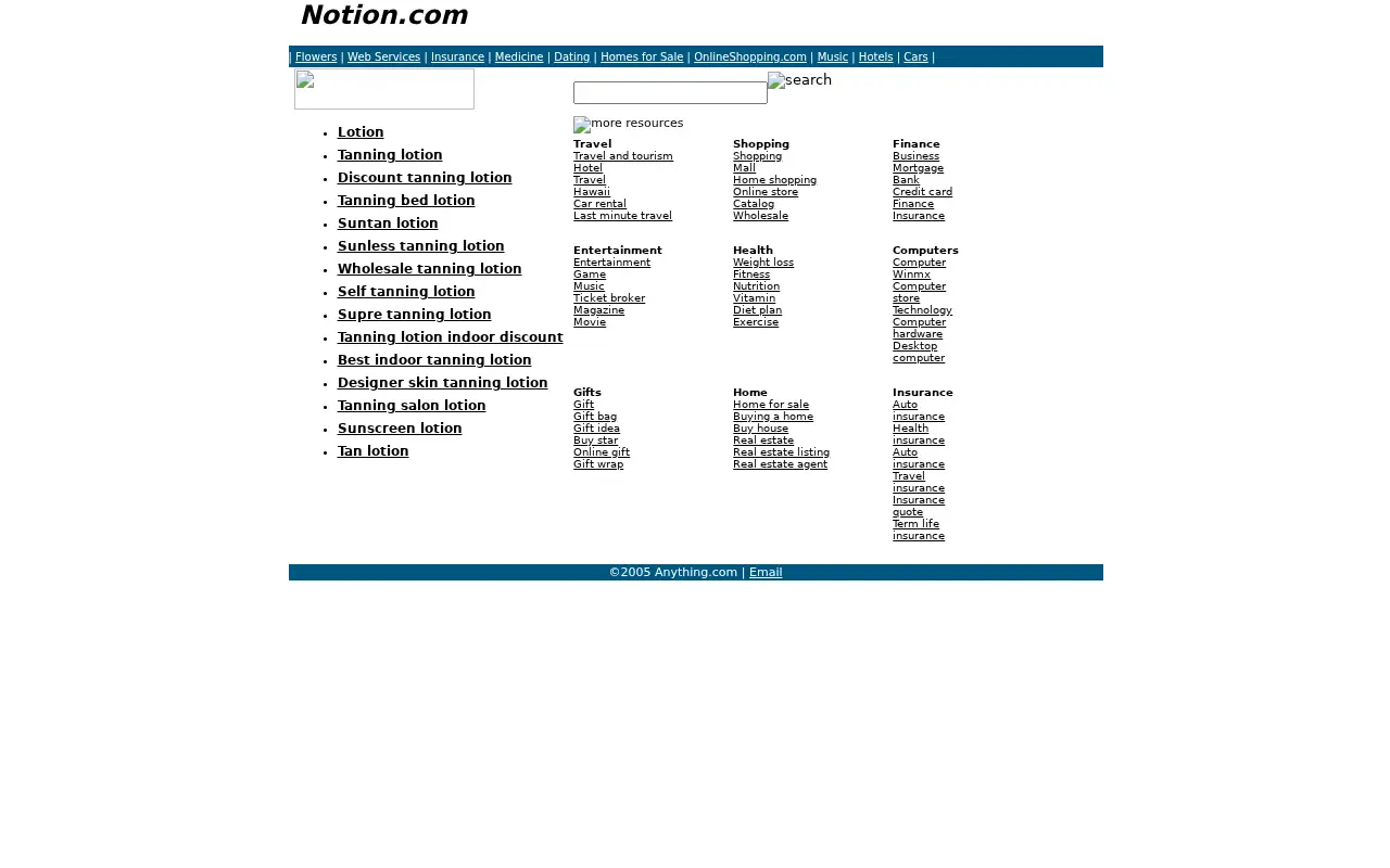 notion.com in 2005