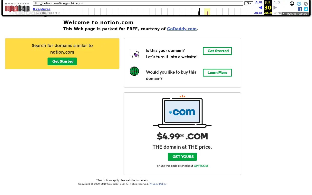 notion.com in 2019