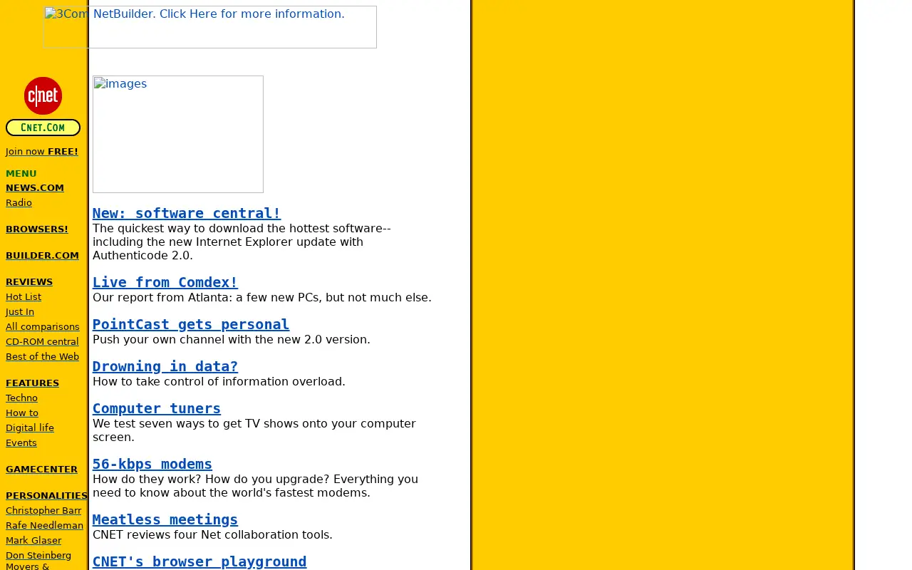 cnet.com in 1997