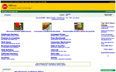 cnet.com in 1999