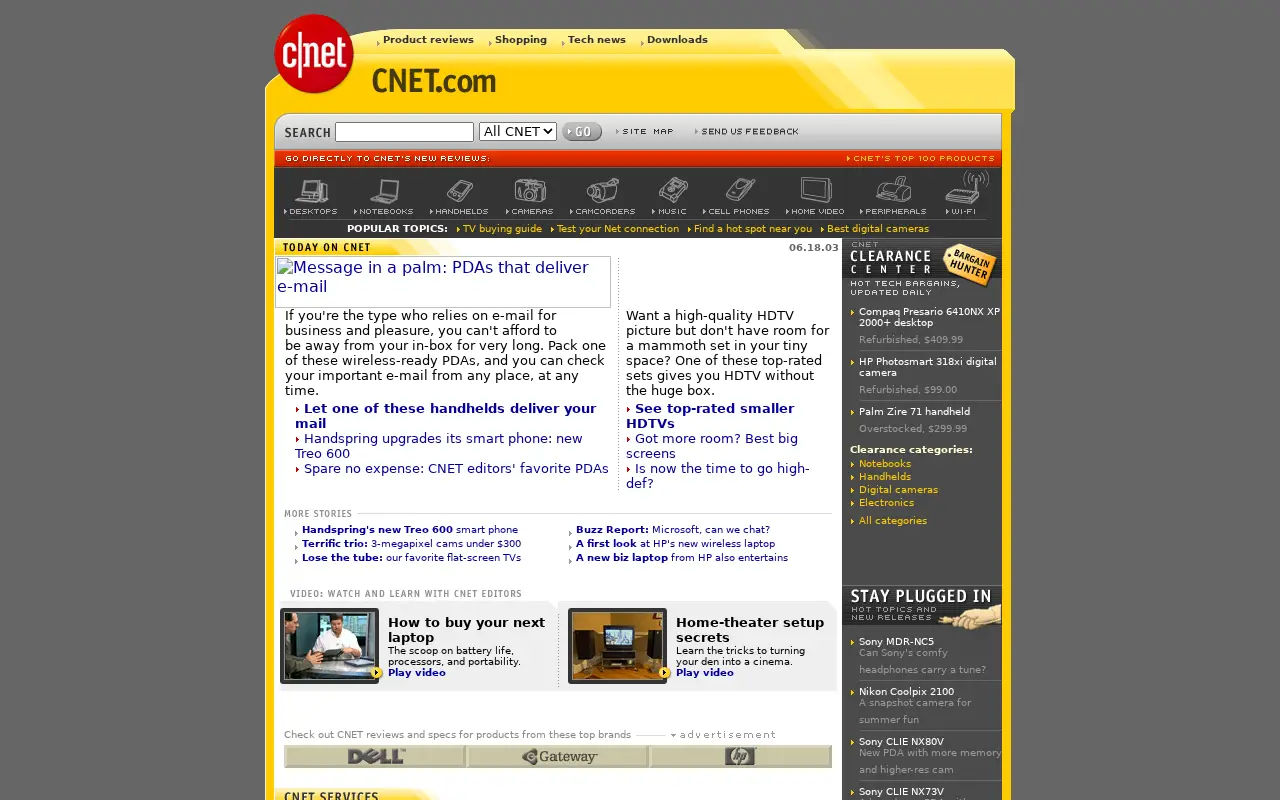 cnet.com in 2003