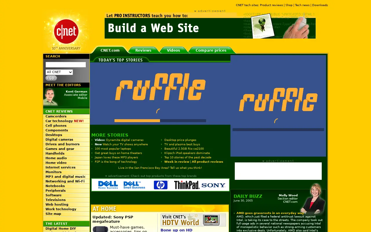 cnet.com in 2005
