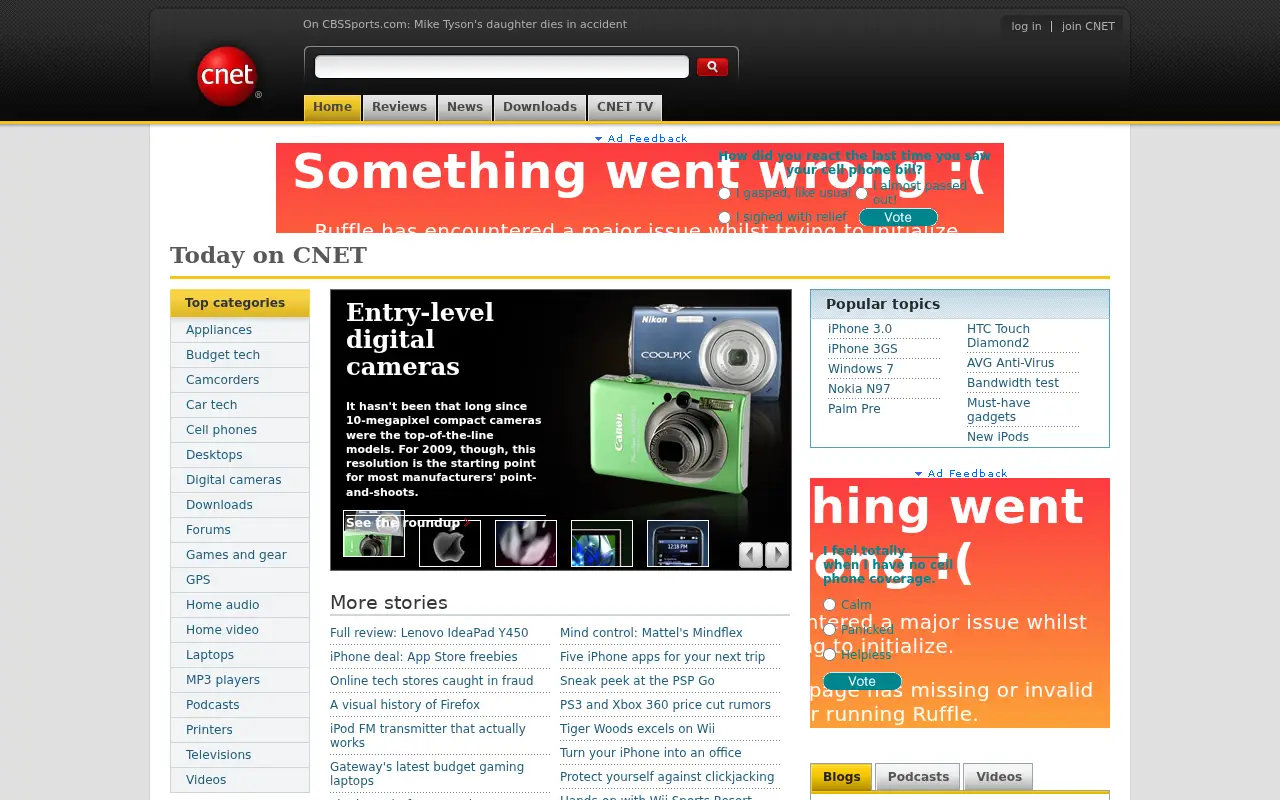 cnet.com in 2009
