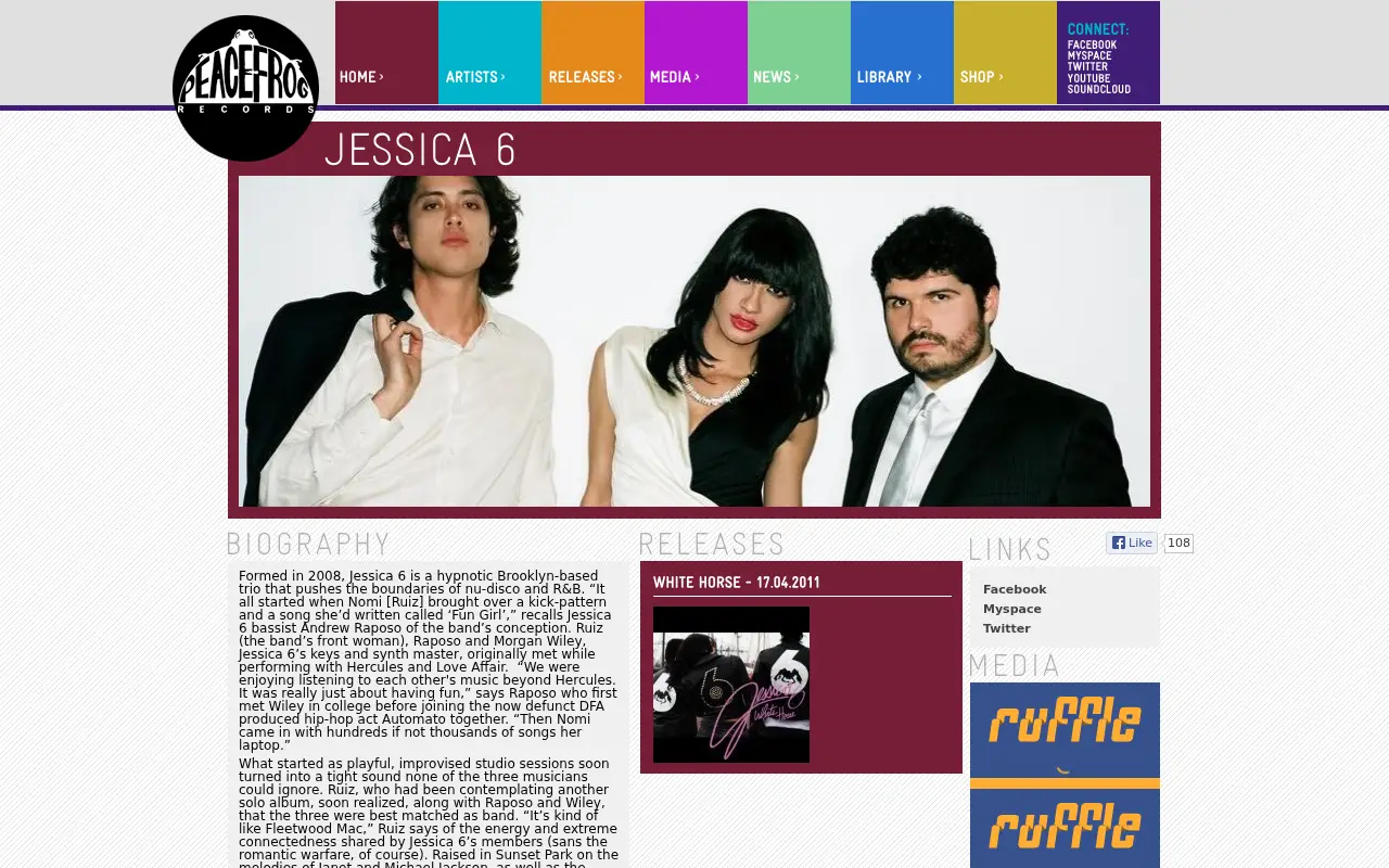 jessica6music.com in 2012