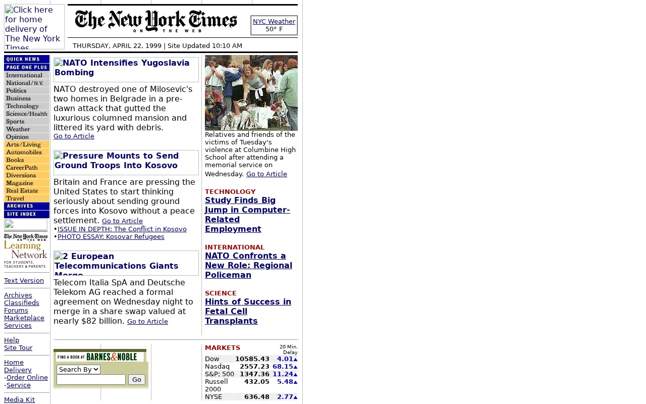 nytimes.com in 1999