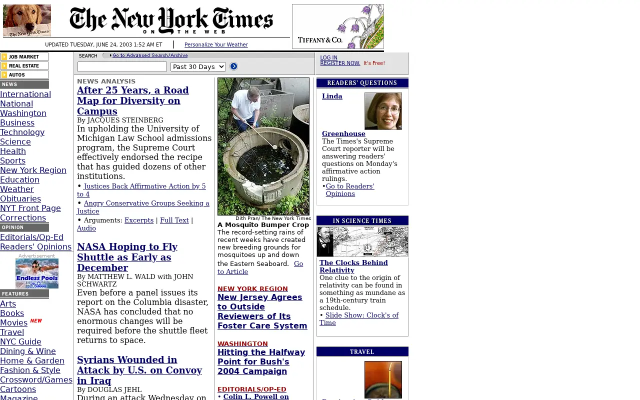nytimes.com in 2003