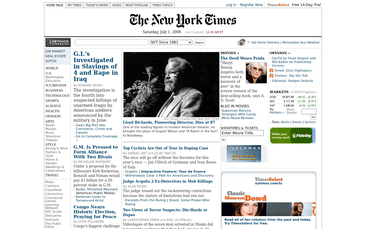 nytimes.com in 2006