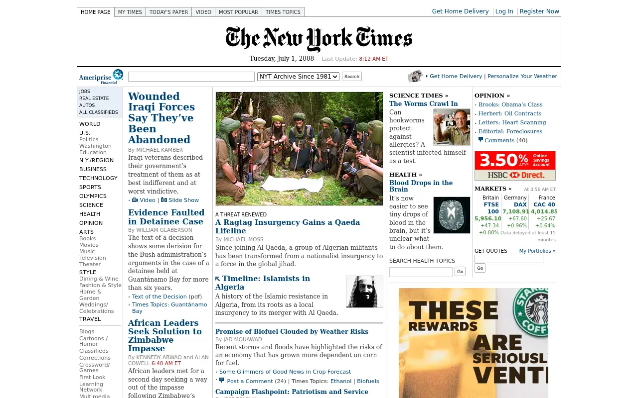 nytimes.com in 2008