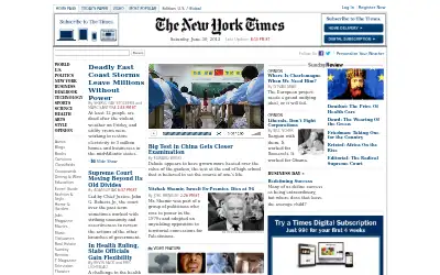 nytimes.com in 2012