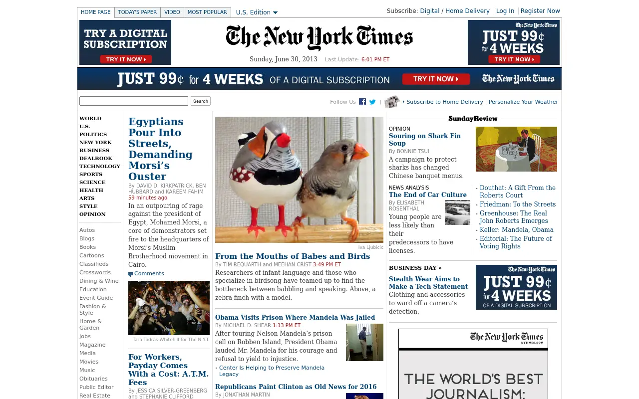nytimes.com in 2013