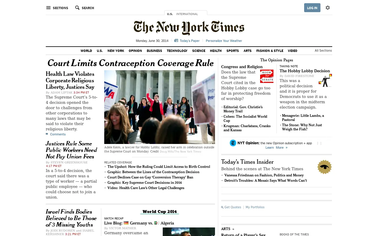 nytimes.com in 2014