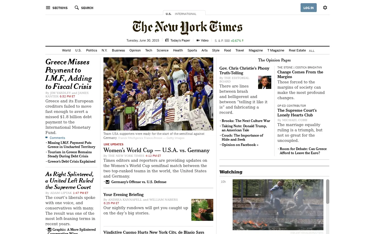 nytimes.com in 2015