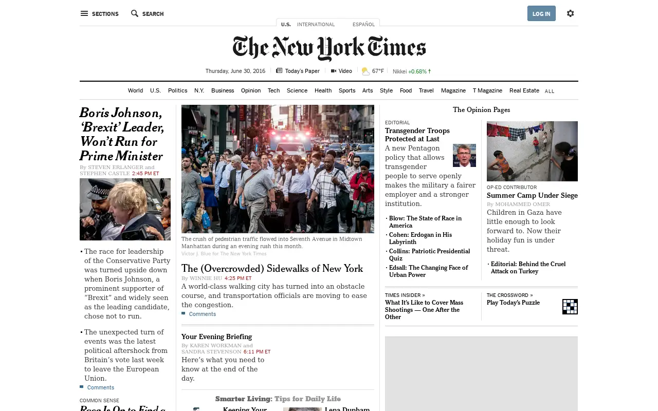 nytimes.com in 2016