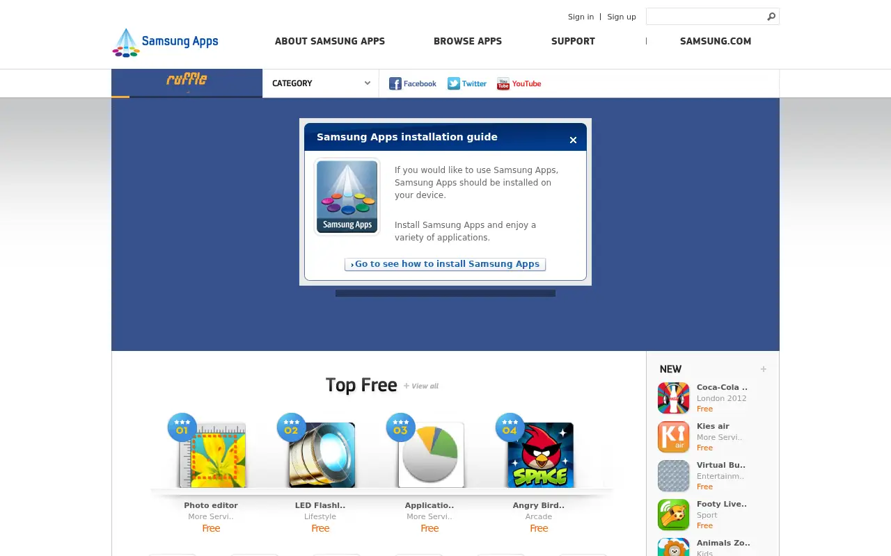 samsungapps.com in 2012