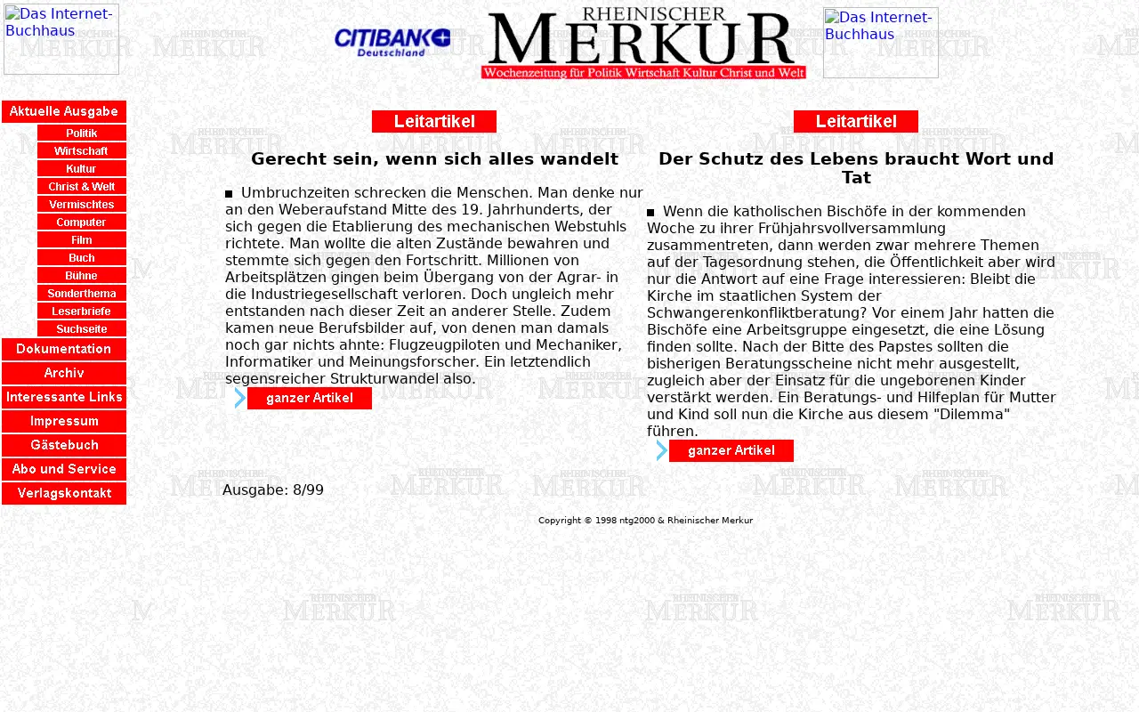 merkur.de in 1998
