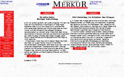 merkur.de in 1999