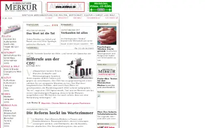 merkur.de in 2001