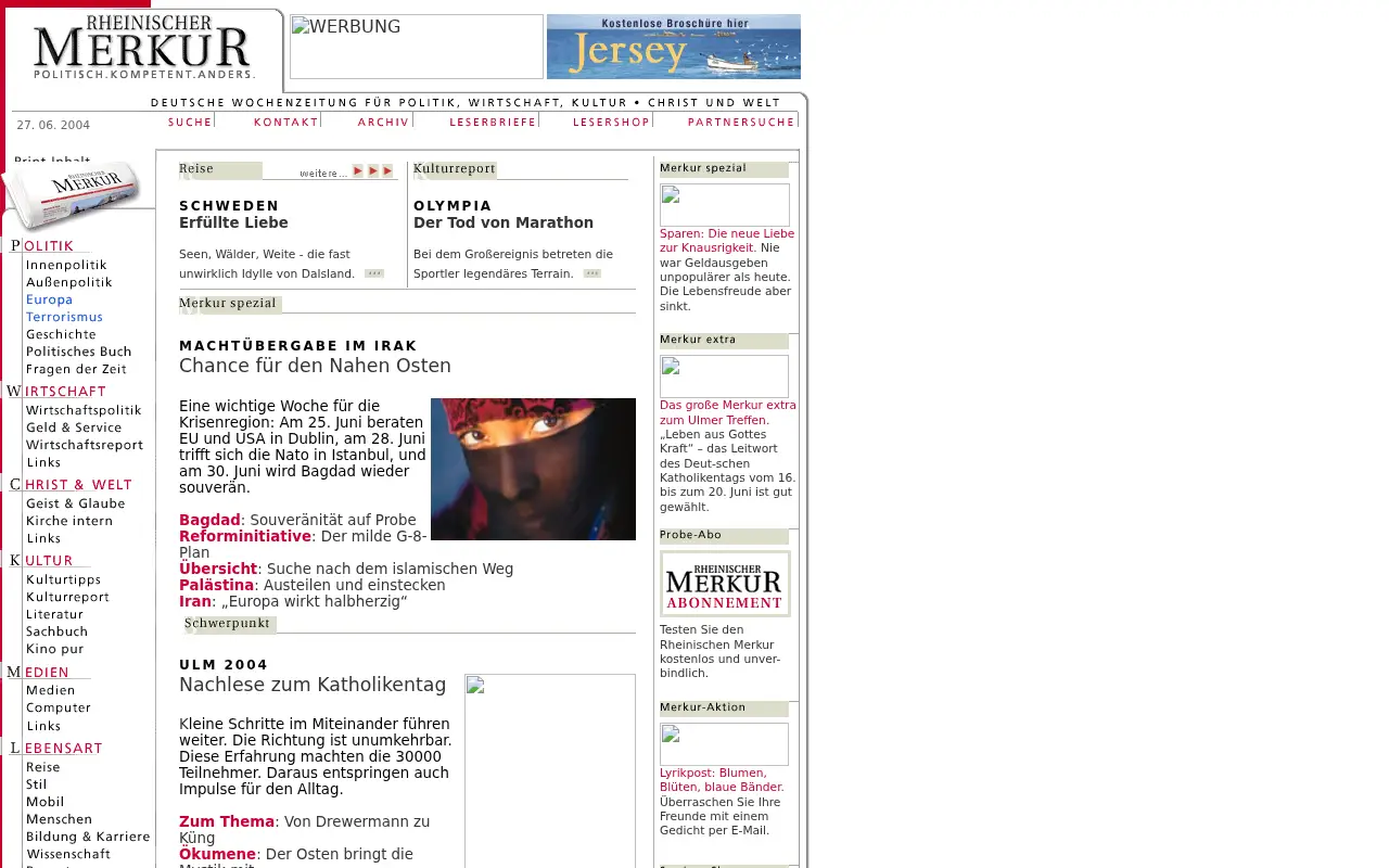 merkur.de in 2004