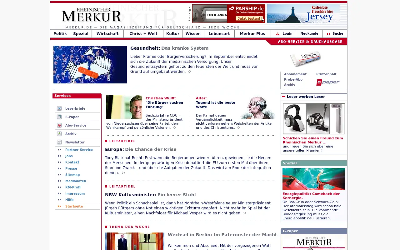 merkur.de in 2005