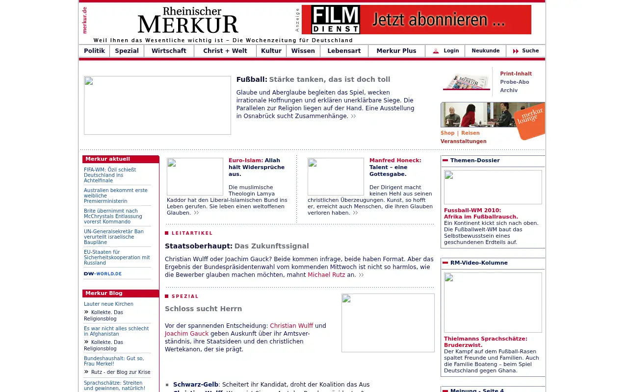 merkur.de in 2010
