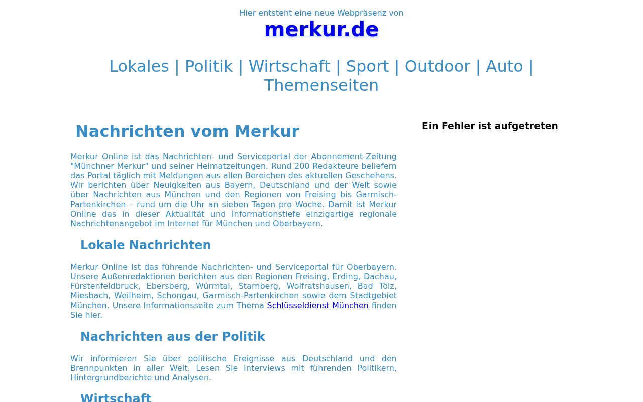 merkur.de in 2013