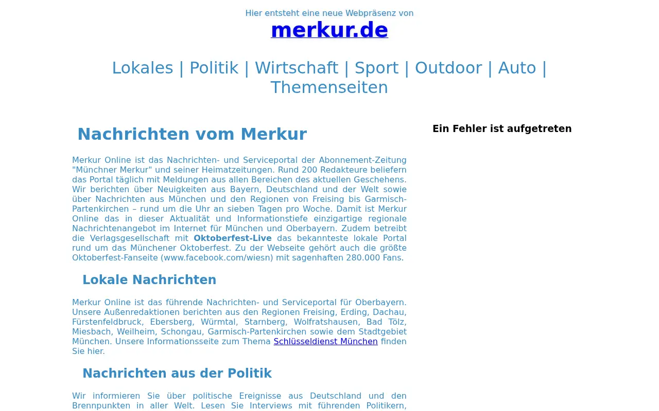 merkur.de in 2014