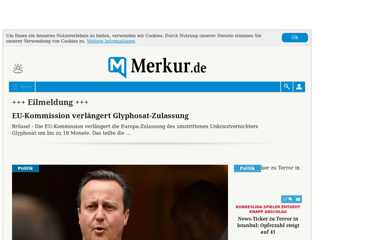 merkur.de in 2016