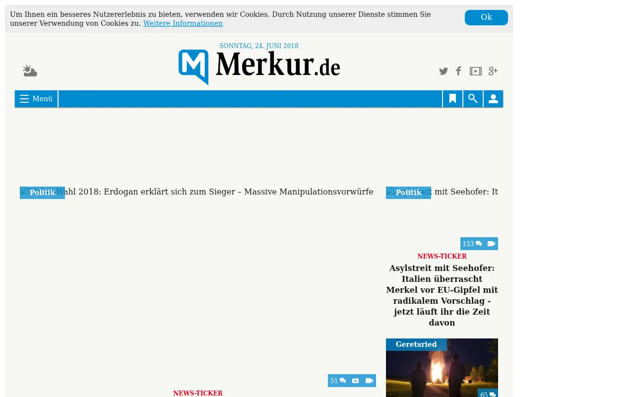 merkur.de in 2018