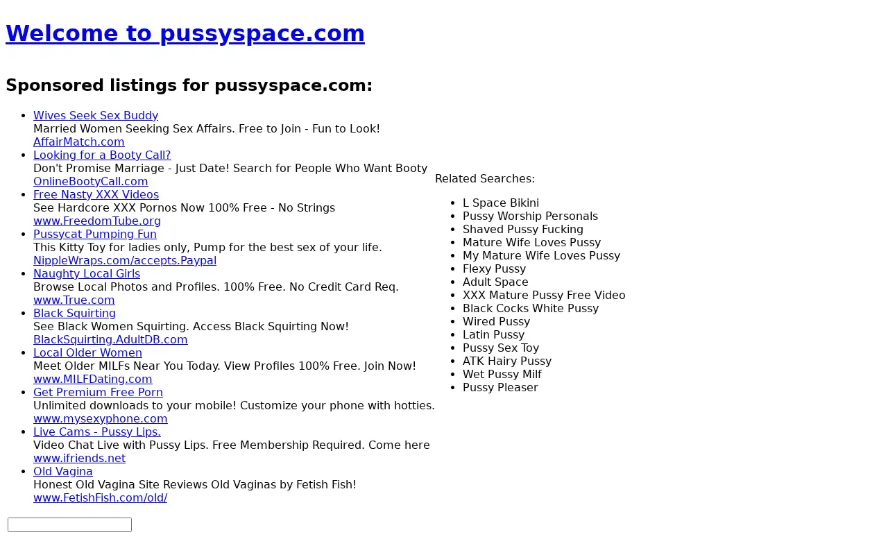 pussyspace.com in 2009