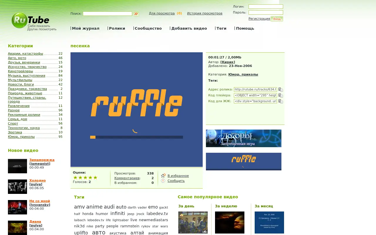 rutube.ru in 2006