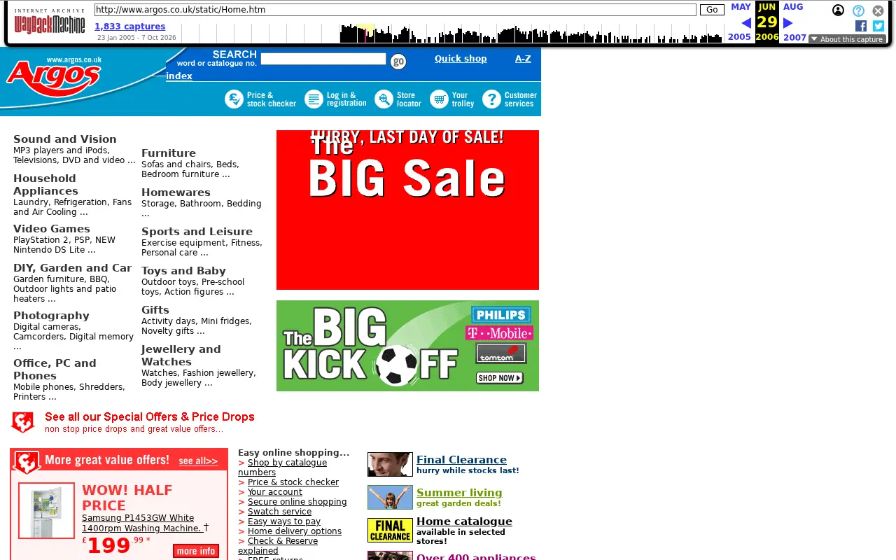 argos.co.uk in 2006