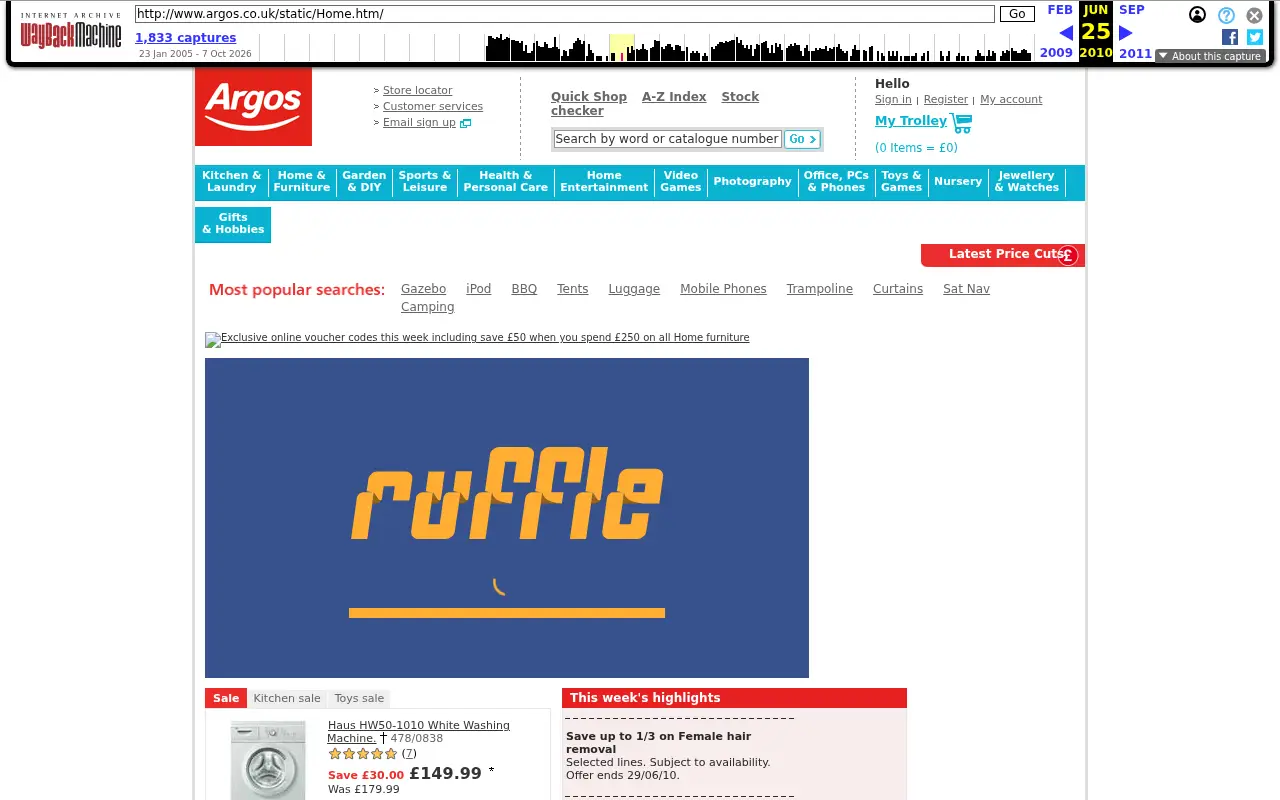 argos.co.uk in 2010