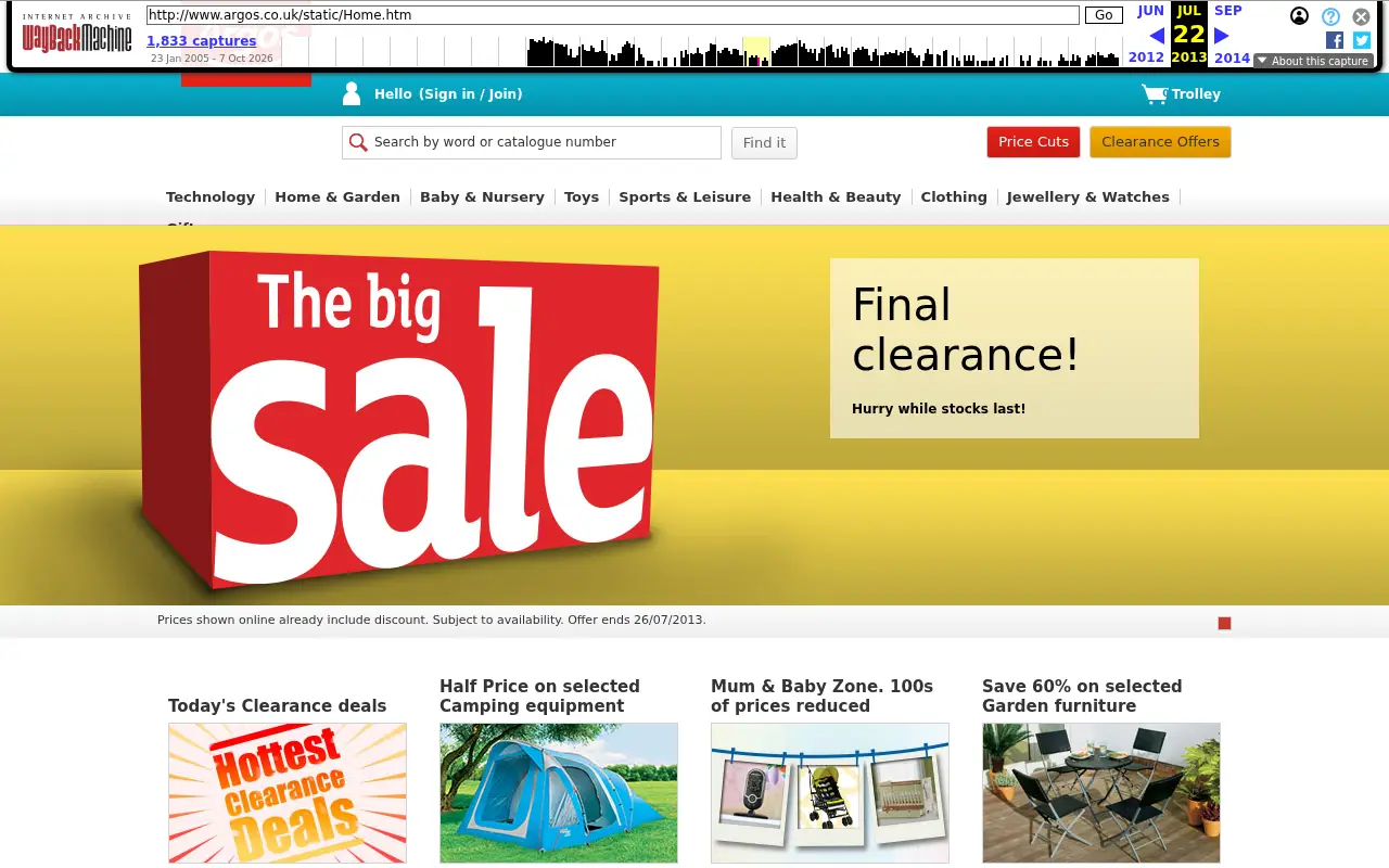argos.co.uk in 2013