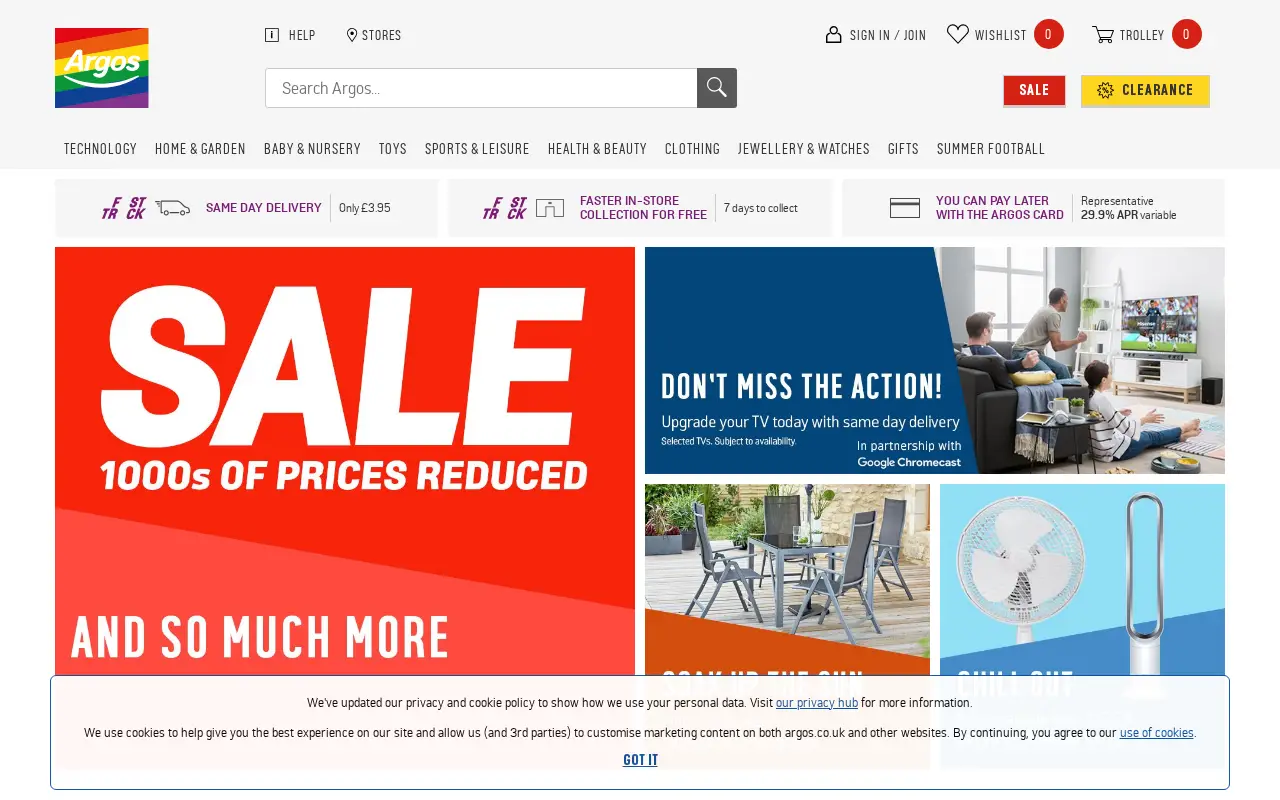 argos.co.uk in 2018