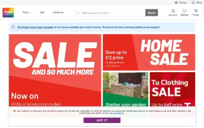 argos.co.uk in 2020